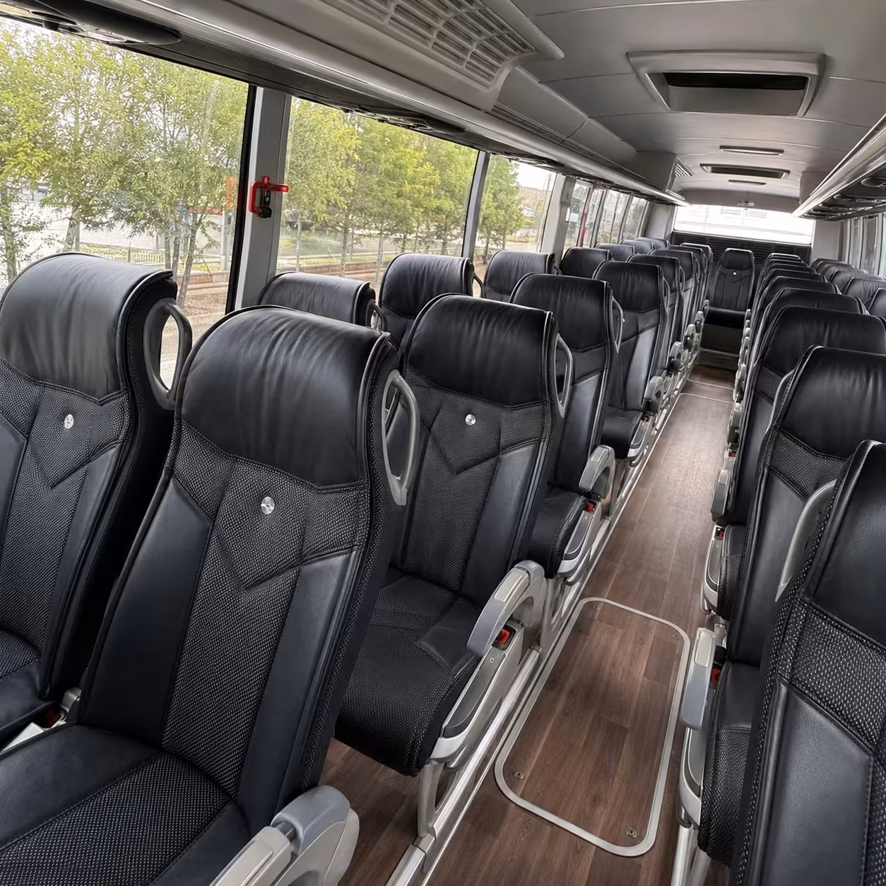 billings charter bus rental interior