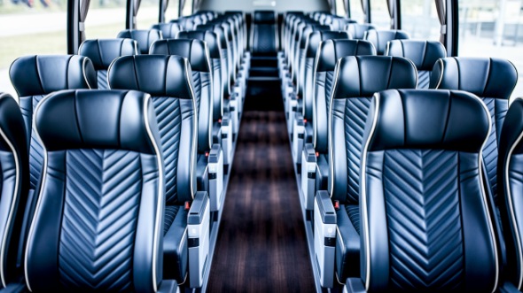 billings 50 passenger charter bus inside