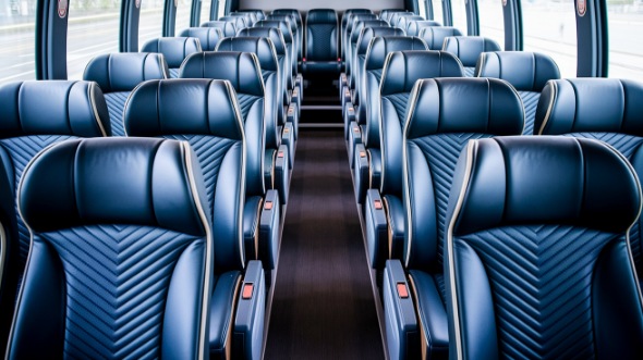 billings 54 passenger charter bus inside