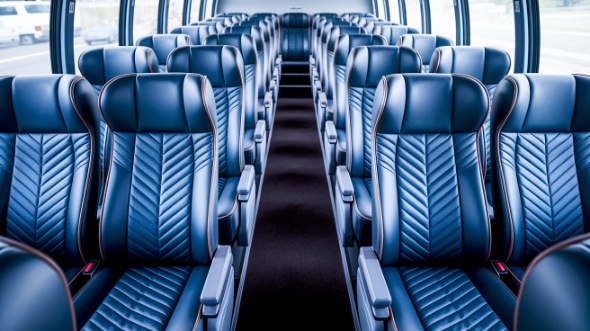 billings 56 passenger charter bus inside