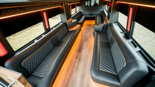party bus rental interior billings